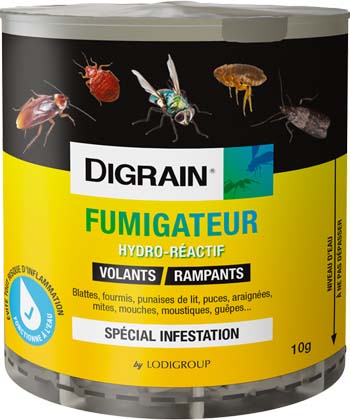 dobol Fumigène insecticide afards, puces, mites, araignées,  punaises,mouches, moustique (fumigateur 20g)