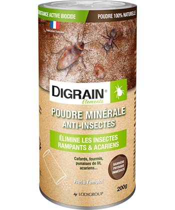 Traitement anti fourmi Digrain Poudre minérale anti-insectes à l'achat