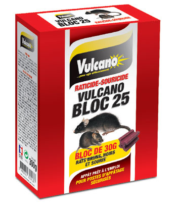 Piège pour éradiquer les souris Vulcano Bloc en vente